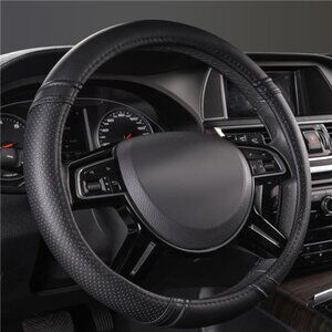 Classical Leather Automotive Universal Steering Wheel Covers, Universal Fit